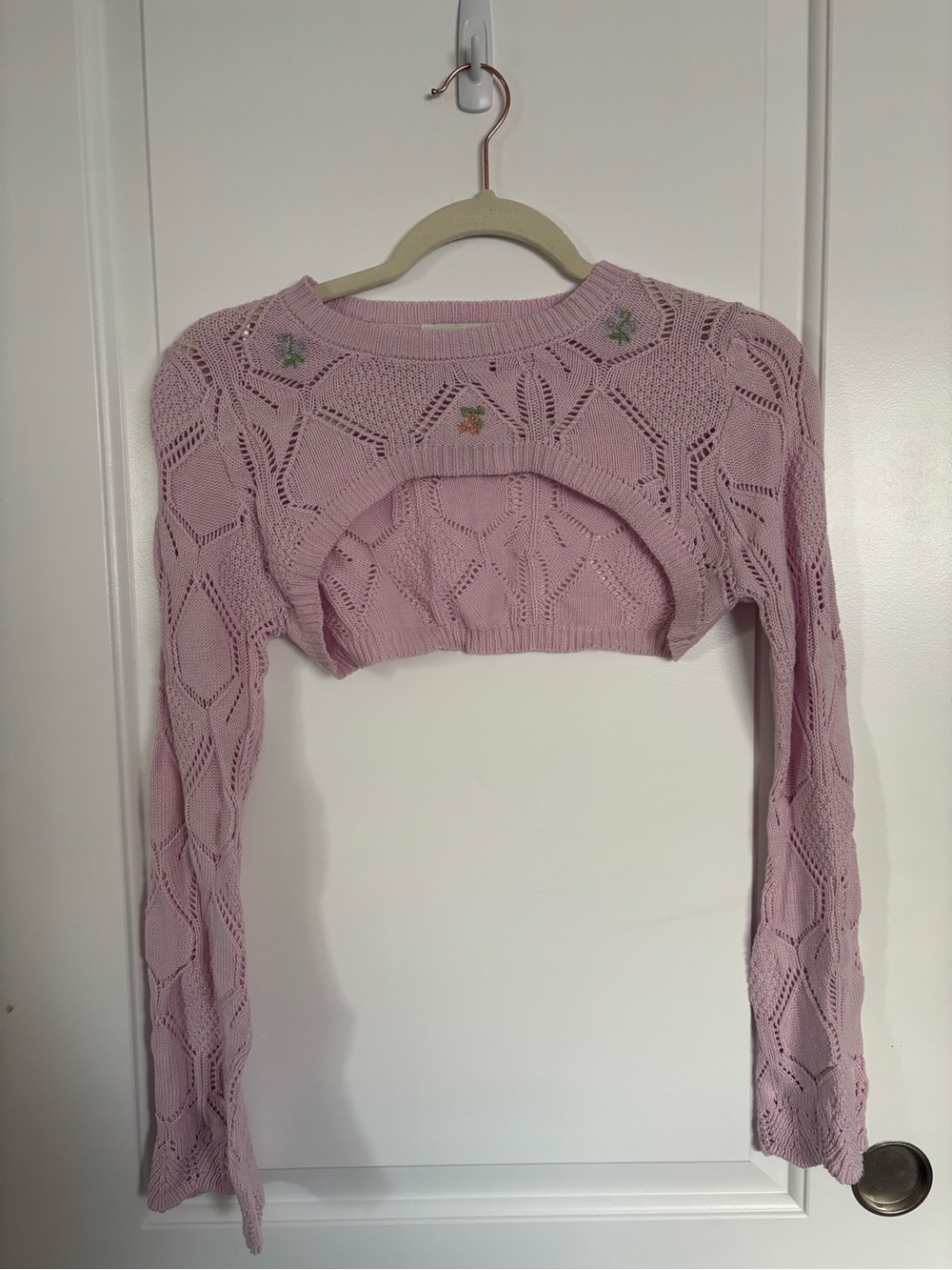 Freshman 1996 Light Openwork Knit Sweater